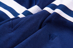 Navy blue polo-style