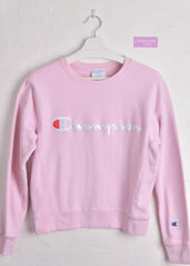 Champion Pink Sweat Embroidered with Logo