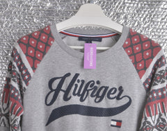 T.Hilfiger Vintage sweat with Printed-sleeves