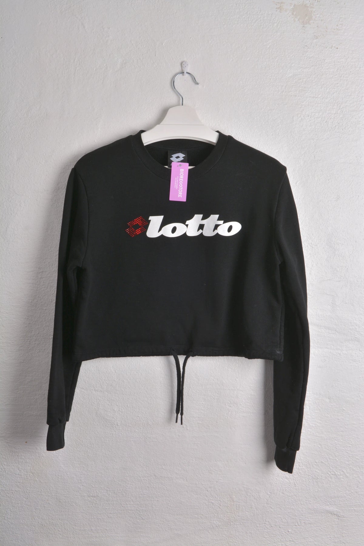 Lotto Cropped Sweatshirt w. Diamante Logo Detail