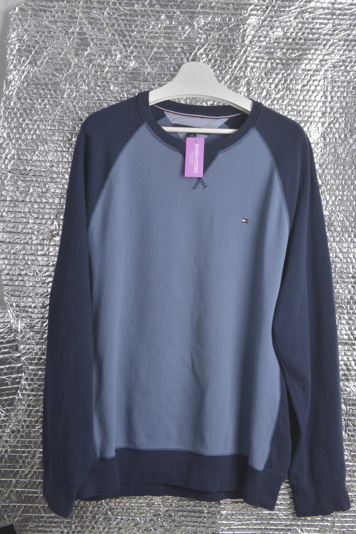 TOMMY Hilfiger Two-Tone Blue Sweatshirt