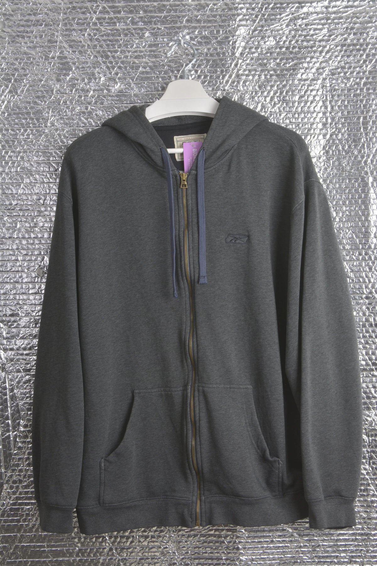 Reebok Dark Grey Zip-Up Hoodie Official Product